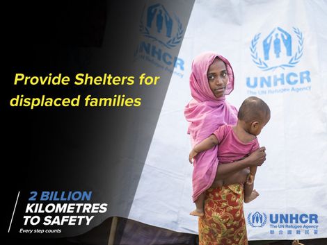 UNHCR : "2 BILLION KILOMETRES TO SAFETY" for refugee shelters